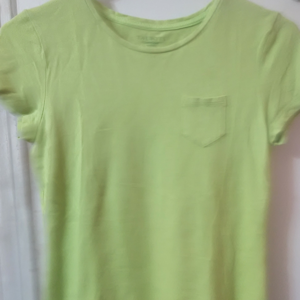 Short sleeve lime green pullover shirt by talbots